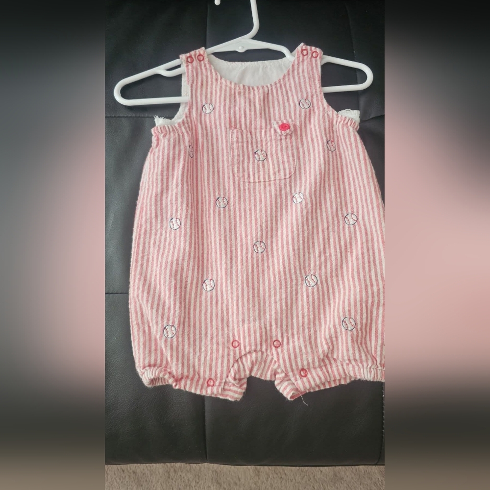 Nursery Rhyme Red and White Striped Bodysuit - Perfect For baseball Seaso